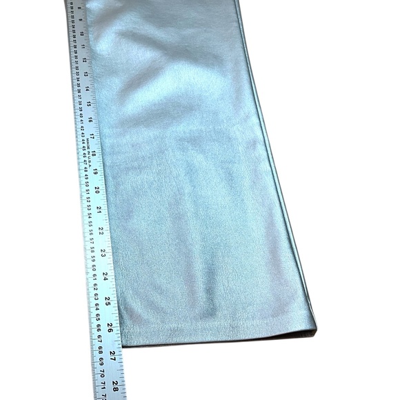 NWT CAMI NYC Hanie Silver Metallic 5 Pocket Jeans Straight Cropped Leg SZ 10 - Picture 8 of 13